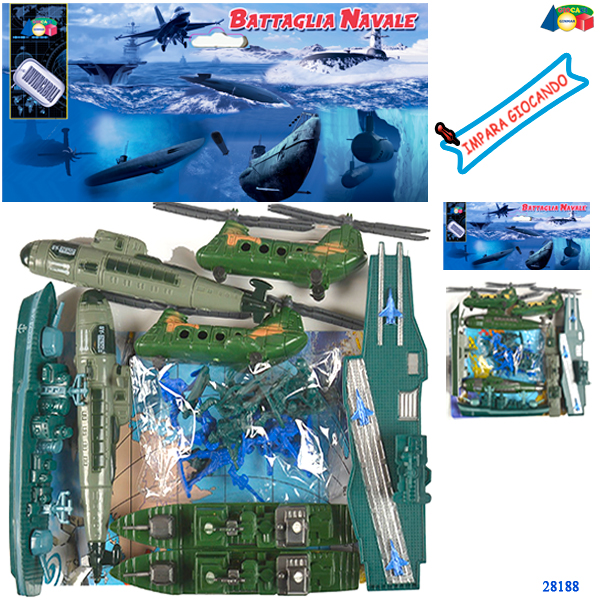 SOLDATINI BATTAGLIA NAVALE C/AEREO/ELICOTT. — immagine 1