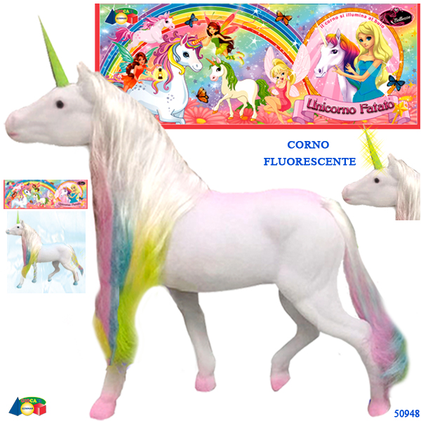 BUSTA CAVALLO UNICORNO CRINIERA ARCOBALENO — immagine 1