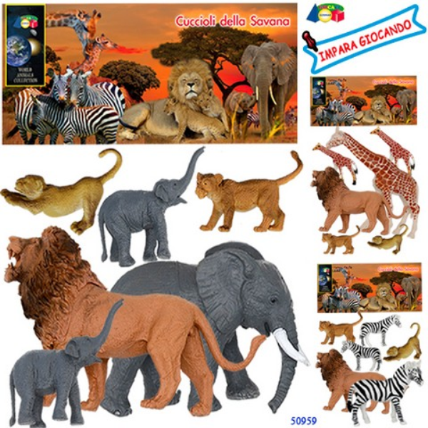 BUSTA ZOO FAMIGLIE CUCCIOLI DELLA SAVANA — immagine 1