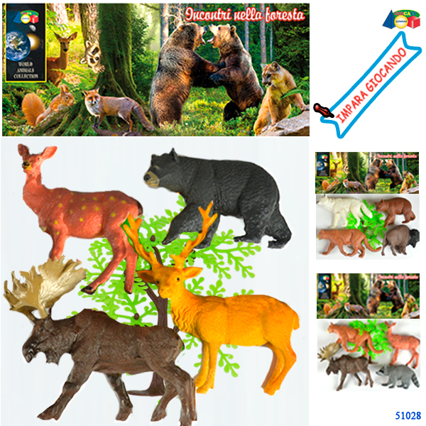 BUSTA ANIMALI ZOO INCONTRI NELLA FORESTA — immagine 1