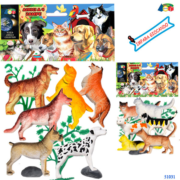 BUSTA CANI E GATTI AMICI A 4 ZAMPE ASS — immagine 1