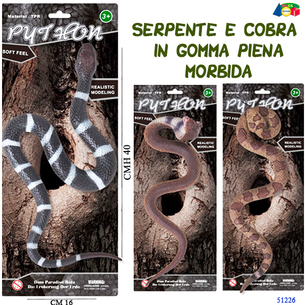 SERPENTE COBRA/PITONE MORBIDO — immagine 1