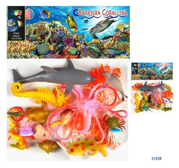 BUSTA ACQUATICI PESCI BARRIERA CORRALLINA — immagine 1