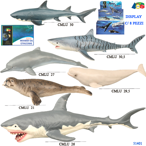 BOX ANIMALI MARINI PESCE OCEANICO MORBIDO(8) — immagine 1