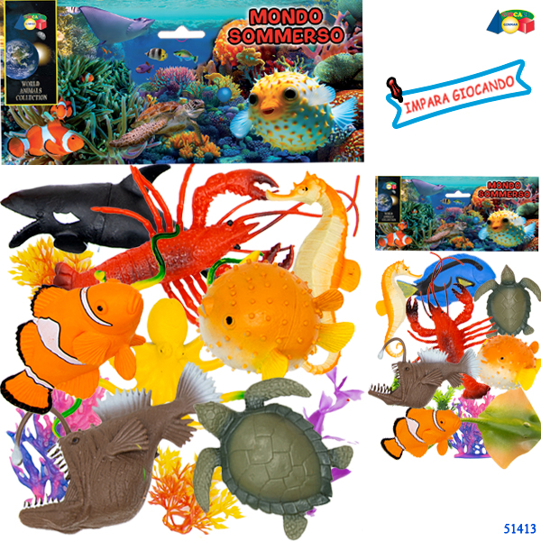 BUSTA ACQUATICI MONDO SOMMERSO C/PESCE PALLA — immagine 1