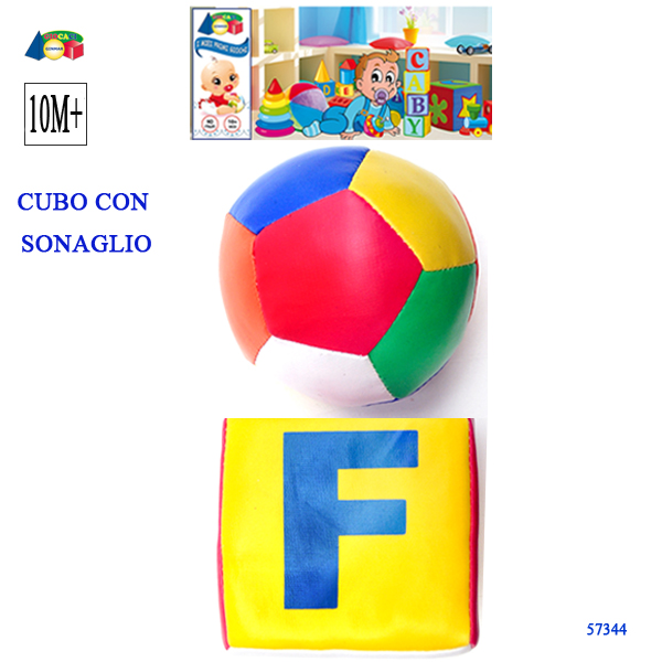 SET PALLA E CUBO MORBIDI I MIEI PRIMI GIOCHI — immagine 1