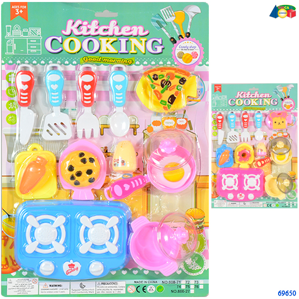 SET CUCINA C/FORNELLO più PENTOLE E ACCESS ASS.