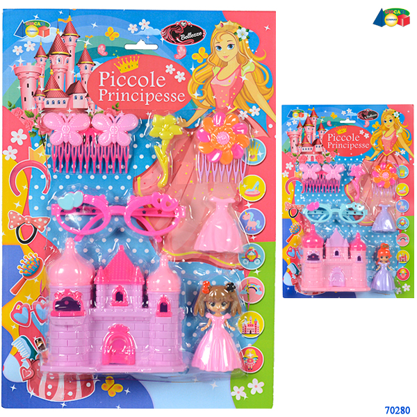 SET PICCOLE PRINCIPESSE C/ CASTELLO E FATINA — immagine 1