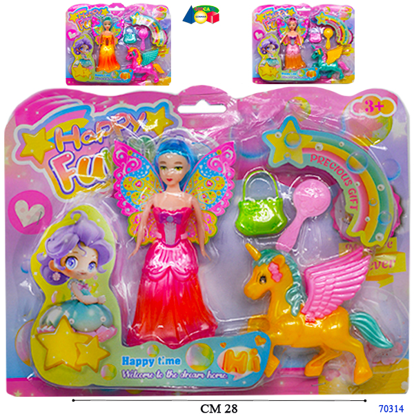 SET FATINA CON PEGASO UNICORNO ED ACC.