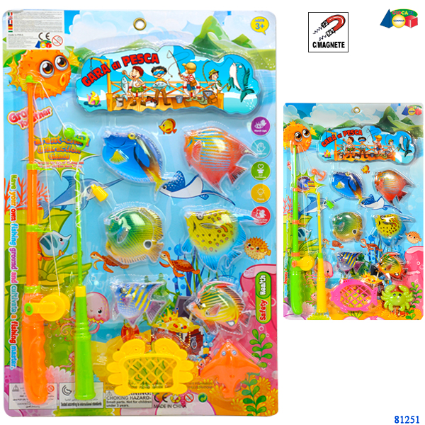 SET PESCA CON 2 CANNE C/CESTINO E PESCI — immagine 1