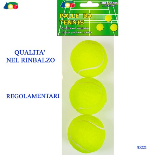 PALLE TENNIS LUSSO 3 PZ IN BUSTA — immagine 1