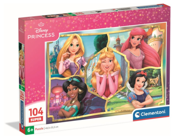 PUZZLE 104 SUPER DISNEY PRINCESS 2025 — immagine 1