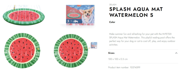 SPLASH MATERASSINO WATERMELON 100x100