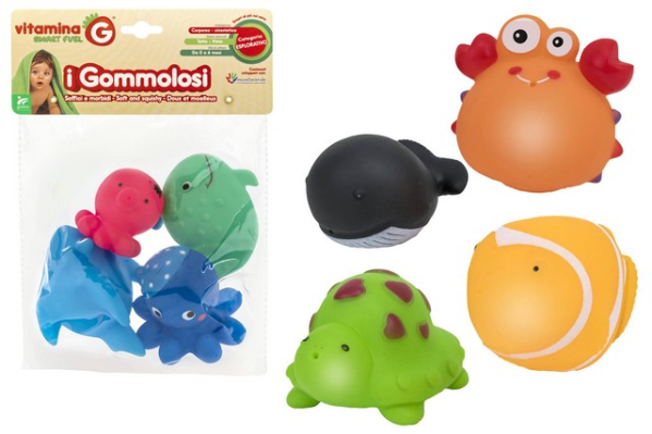 GOMMOLOSI ANIMALI MARINI 4PZ 2 ASS. — immagine 1