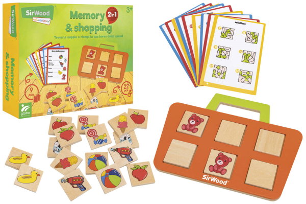 LEGNO GIOCO DI MEMORIA E SHOPPING EDUCATIVO — immagine 1