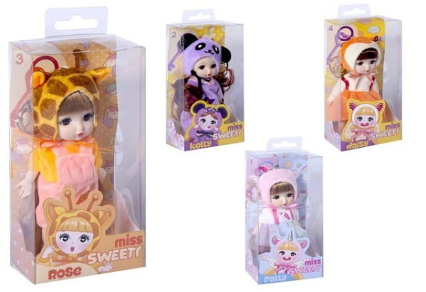 FASHION DOLL 18CM C/PORTACHIAVI ANIMALE 4 ASS