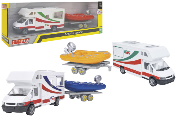 CAMPER DIE CAST RETROCARICA C/GOMMONE — immagine 1