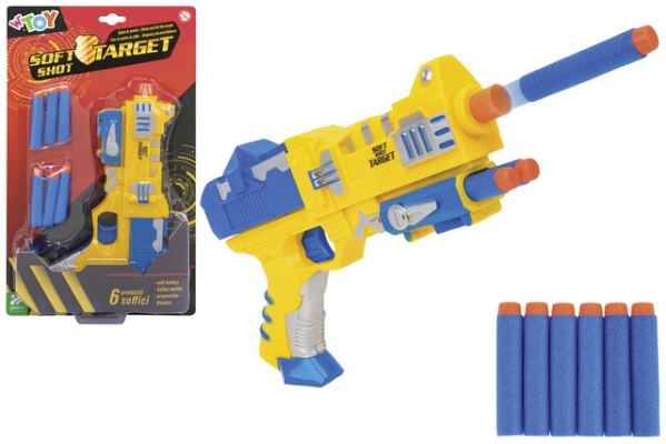 PISTOLA C/6 PROIETTILI SOFFICI — immagine 1