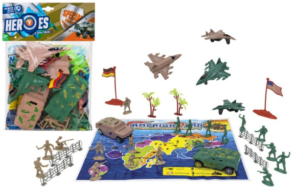 SOLDATINI MILITARI C/MAPPA 36PZ — immagine 1
