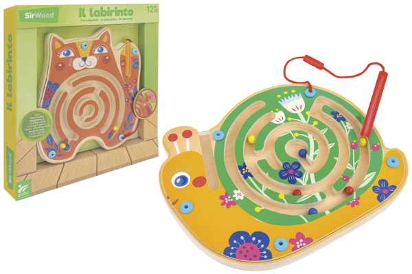 GIOCO LABIRINTO ANIMALI IN LEGNO 2 ASSORTITI