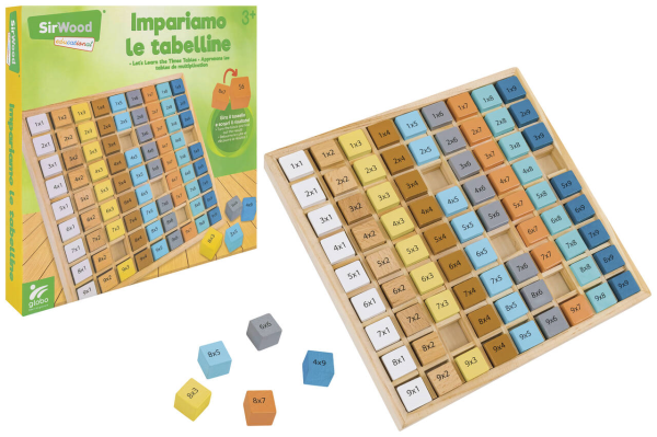 LEGNO TABELLA ALGORITMICA DELLE MOLTIPLICAZIONI — immagine 1