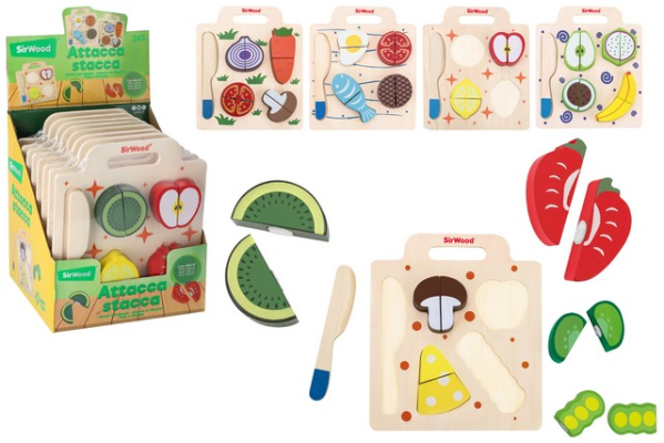 LEGNO FRUTTA/VERDURA/DOLCI CON VELCRO — immagine 1