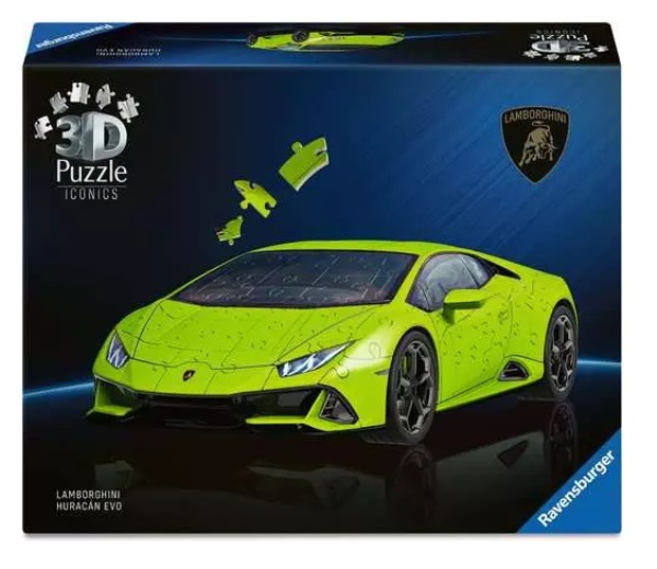 PUZZLE 3D LAMBORGHINI HURACAN EVO VERDE — immagine 1