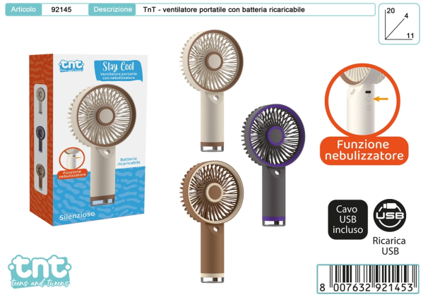 VENTILATORE USB CON NEBULIZZATORE — immagine 1