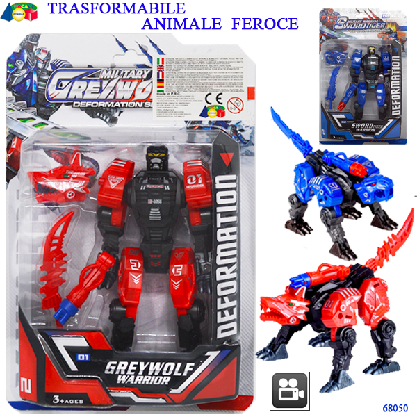 ROBOT TRASFORMABILE ANIMALE FEROCE