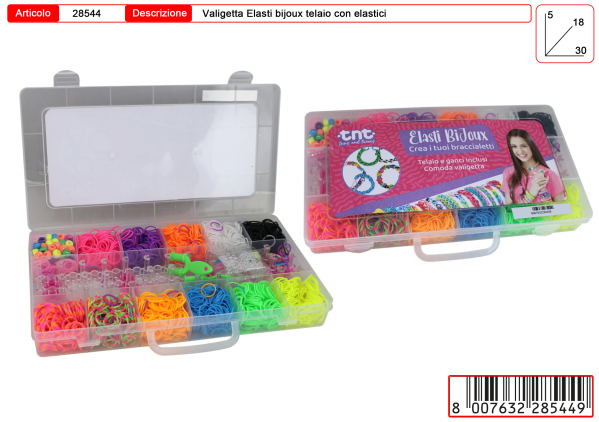 SET BRACCIALI ELASTICI IN VALIGETTA