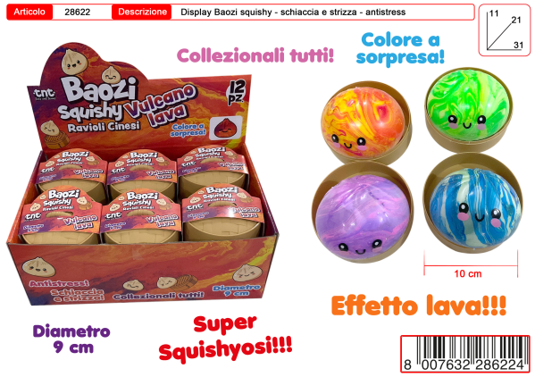 TNT SQUISHY BAOZI VULVANO LAVA CM. 9 (12)