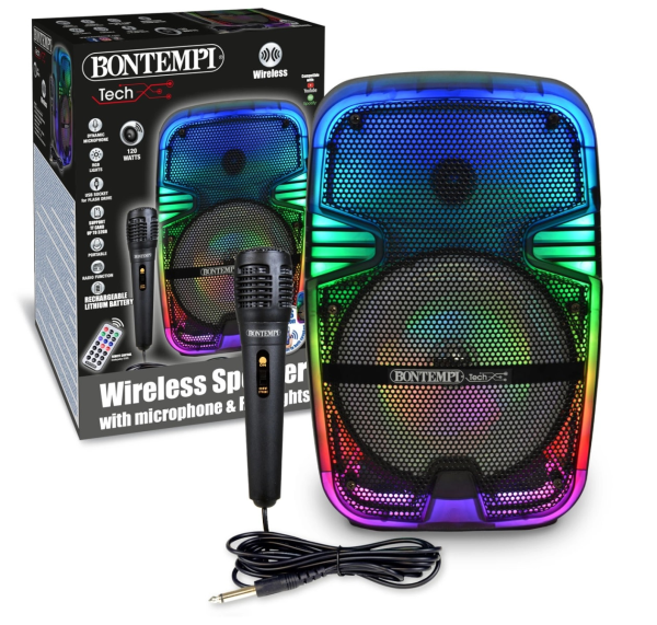 CASSA WIRELESS CON MICROFONO E LUCI RGB