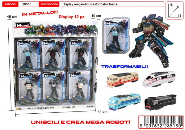 ROBOT DIECAST TRENI (12) — immagine 1