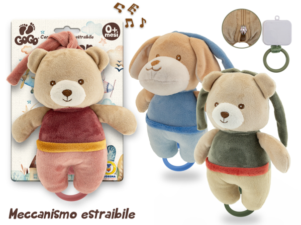 Orsetto morbidoso 21 cm 3 col ass — immagine 1