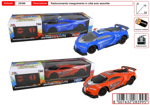 AUTO R/C POLICE INSEGUIMENTO 1:22