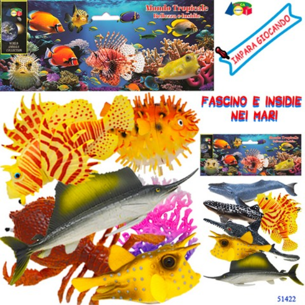 BUSTA ACQUATICI PESCI MONDO TRIPICALE ASS. — immagine 1