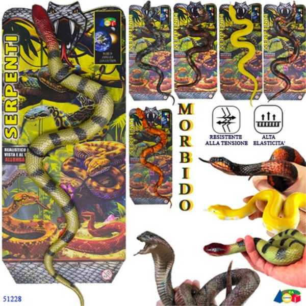 SERPENTE COBRA/PITONE MORBIDO CARD ASS — immagine 1
