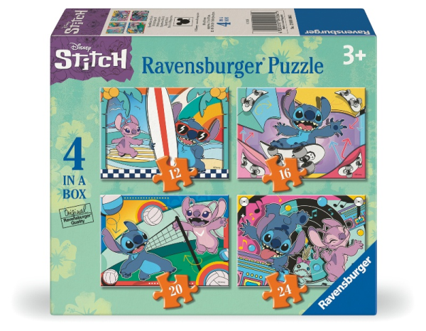 Puzzle 4 in 1Disney Stitch 4 in a box