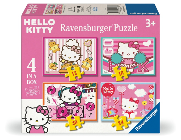 Puzzle 4 in 1Hello Kitty 4 in a box — immagine 1