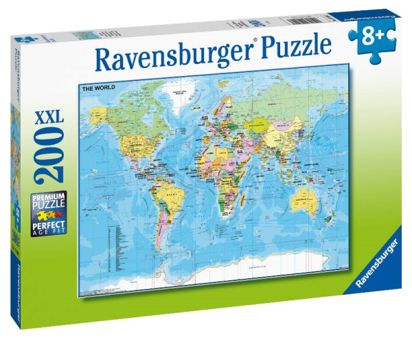Puzzle 200 pezzi XXL: MAPPA DEL MONDO — immagine 1