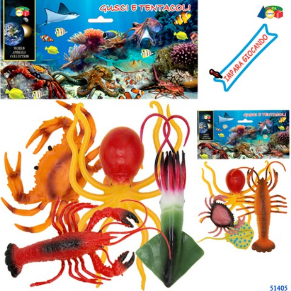 BUSTA ACQUATICI GUSCI E TENTACOLI ASS. — immagine 1