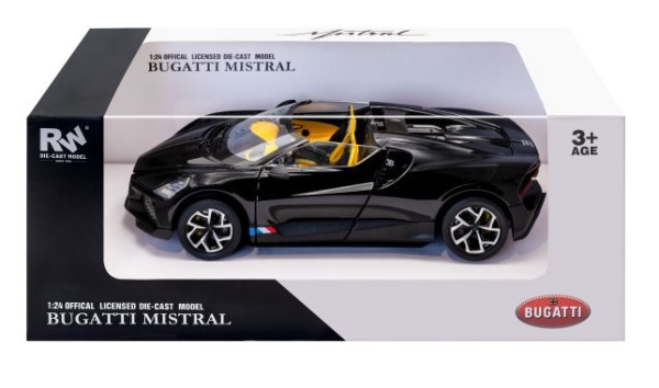 AUTO 1:24 BUGATTI MISTRAL BLACK — immagine 1
