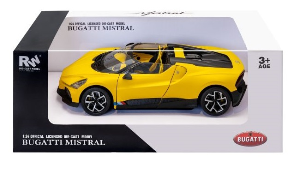 AUTO 1:24 BUGATTI MISTRAL YELLOW — immagine 1