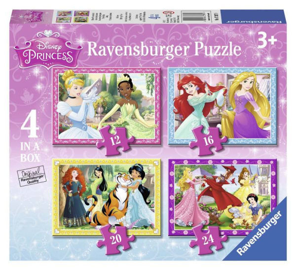 Puzzle 4 in 1 DISNEY PRINCESS — immagine 1