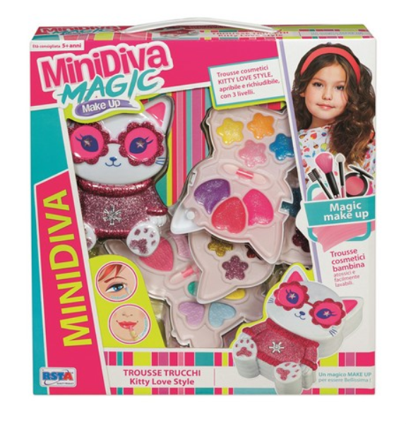 SET MINIDIVA COSMETICI KITTY LOVE COFANETTO 3 LIV.