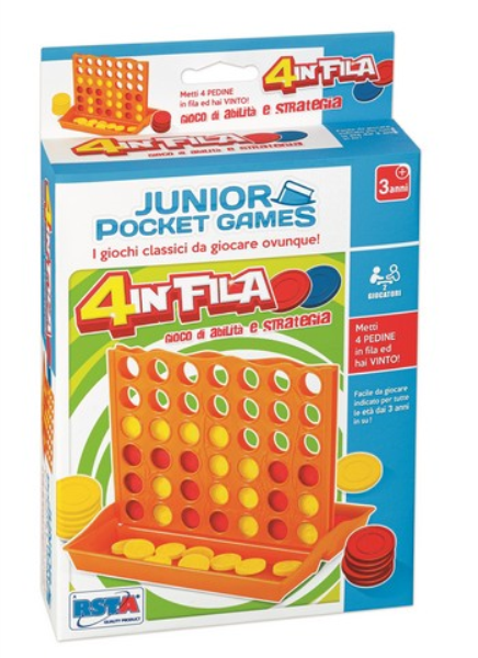 GIOCO JUNIOR POCKET 4 IN FILA — immagine 1