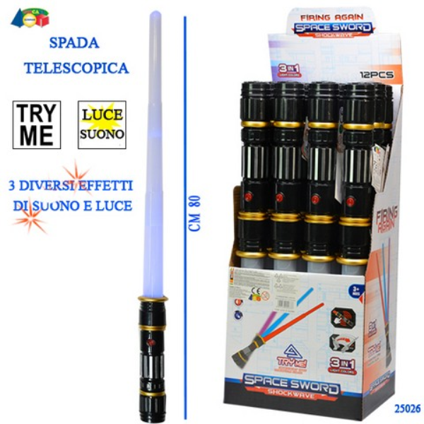 SPADA SPAZIALE TELESCOPICA, LUCE/SUONO — immagine 1