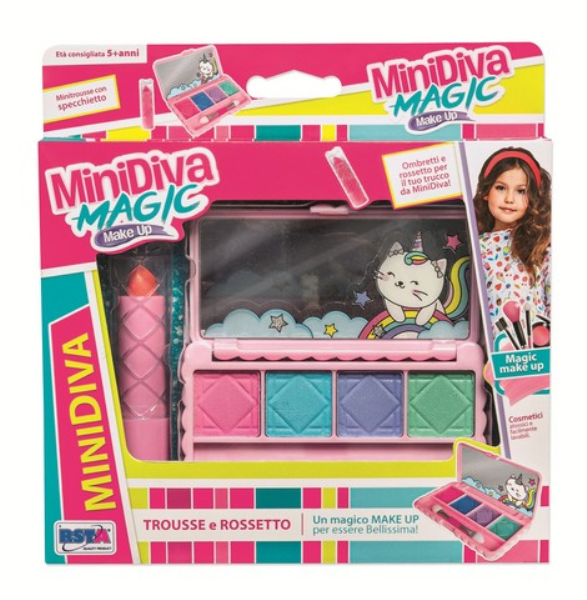 SET MINIDIVA COSMETICI TROUSSE E ROSSETTO — immagine 1
