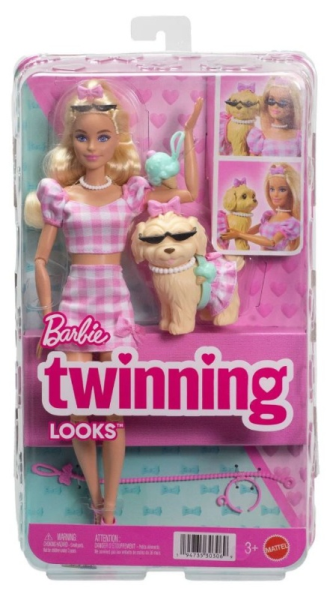 BARBIE CUCCIOLI PASSEGGIO POIS ROSA