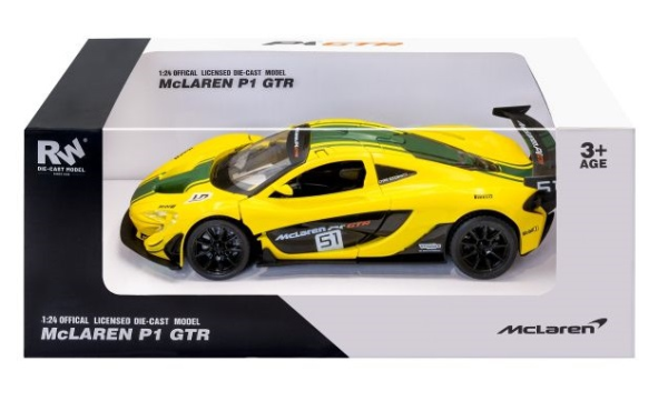 AUTO 1:24 MCLAREN P1 GTR YELLOW — immagine 1